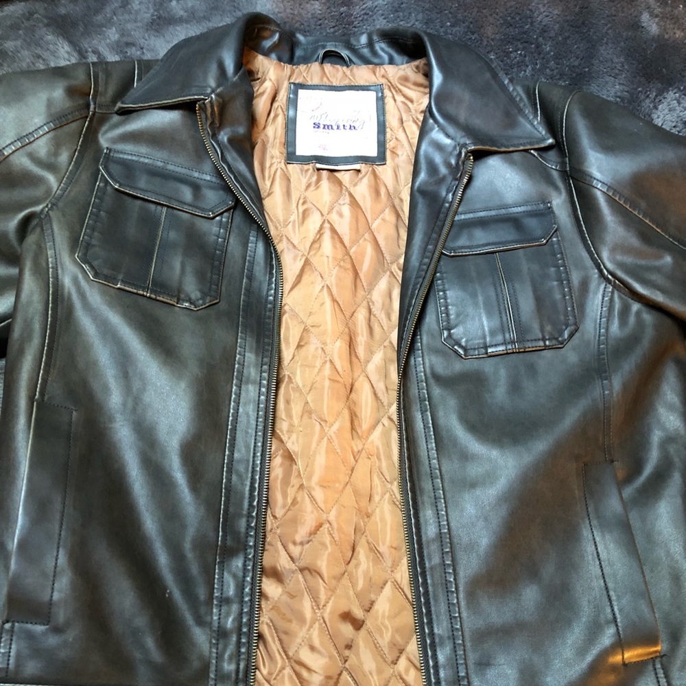 Whispering Smith (Faux) Leather Jacket Size (M)